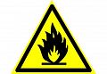 Предупреждающий знак безопасности W01. &amp;quot;Пожароопасно&amp;quot;
